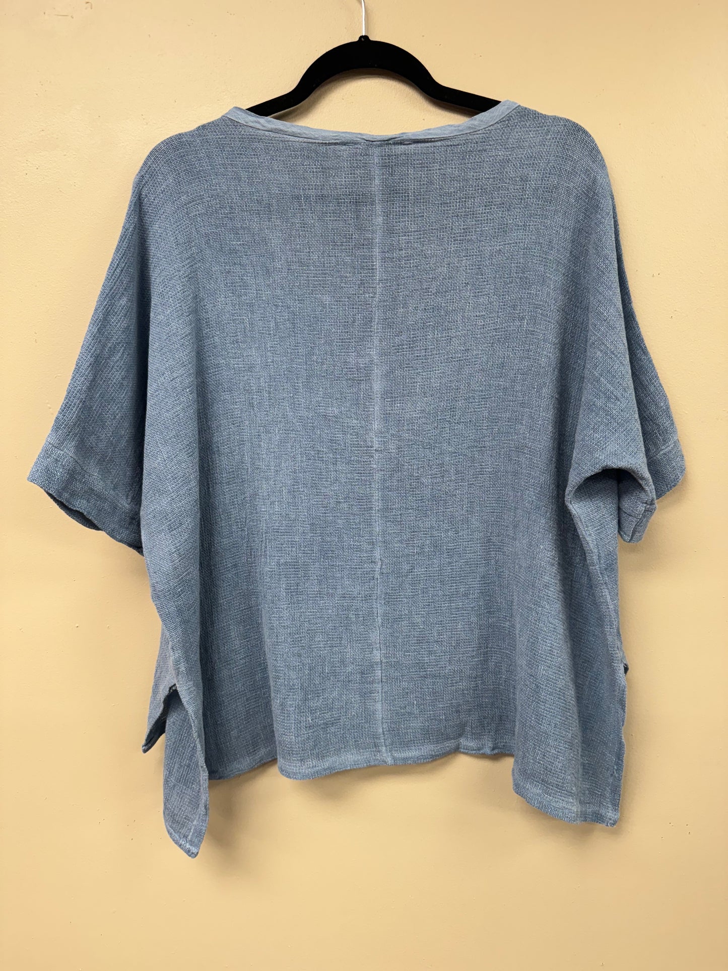 V Neck Loose  Linen Top. 3474