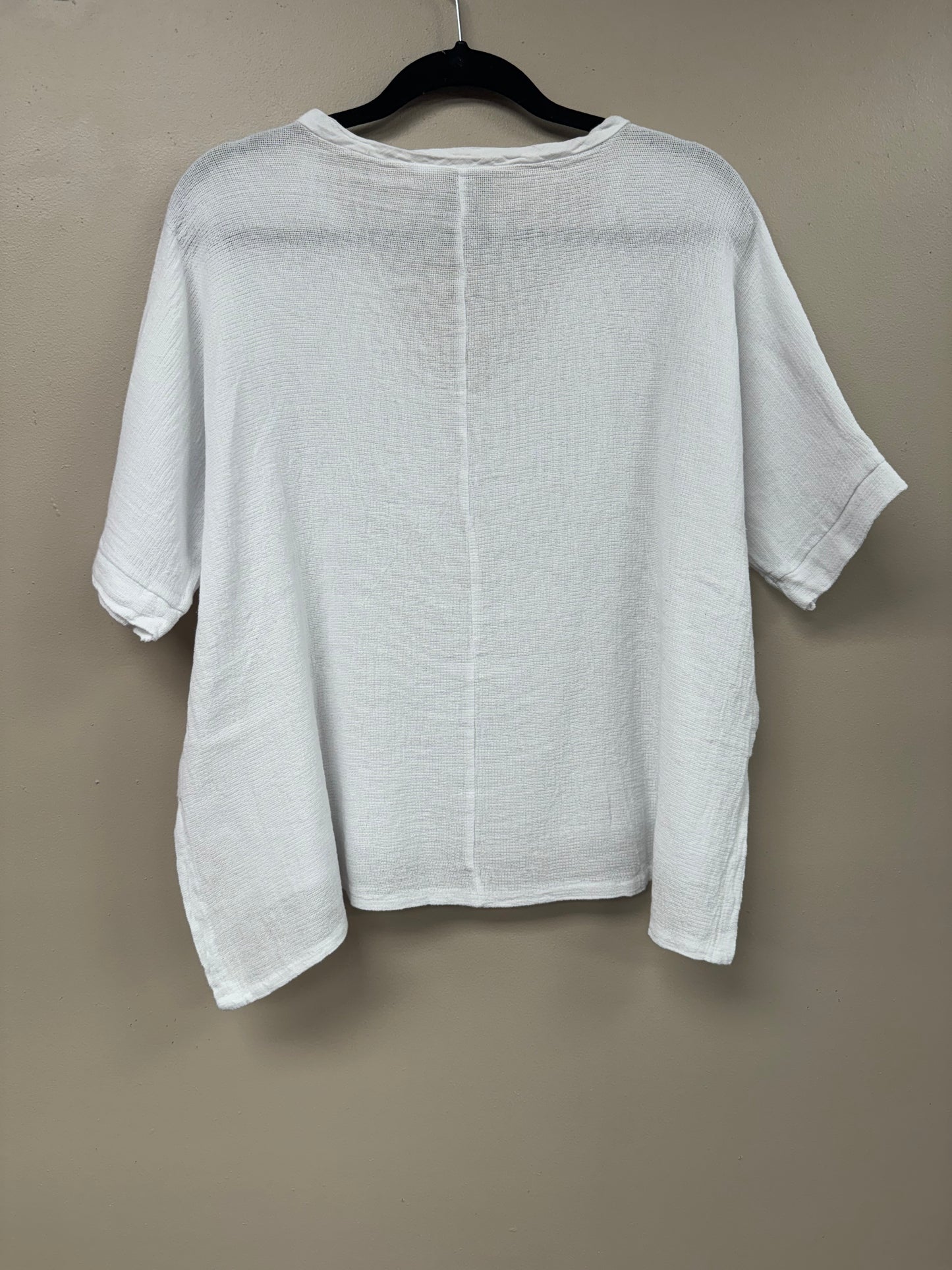 V Neck Loose  Linen Top. 3474