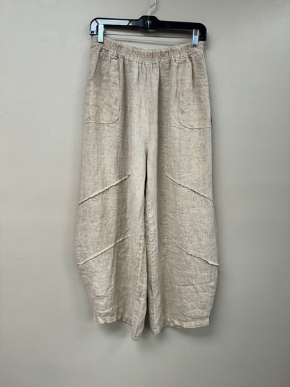 Italian, Barrel leg Linen Pants