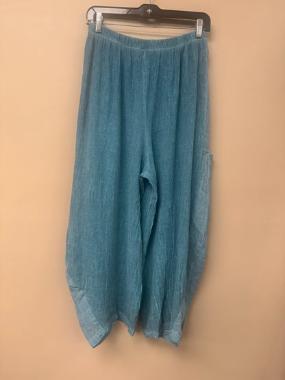 Boho Italian Linen and cotton barrel leg pants