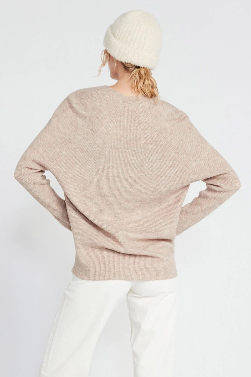 Ribbed knit sweater