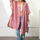 Fringe trim kimono