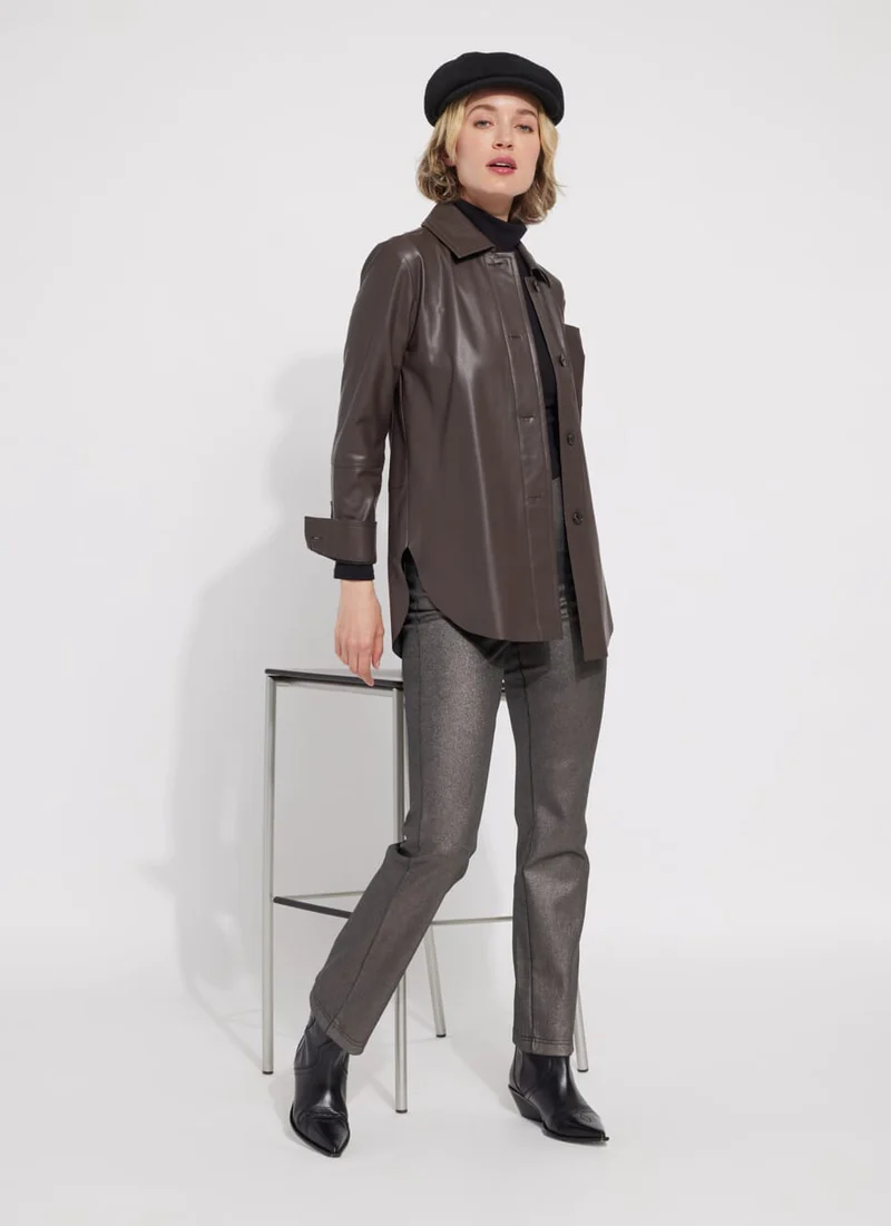 Lyssé, Amara Vegan Leather Overshirt.