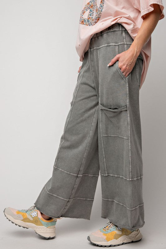 Feeling great Terry Knit Wide  Leg Pants