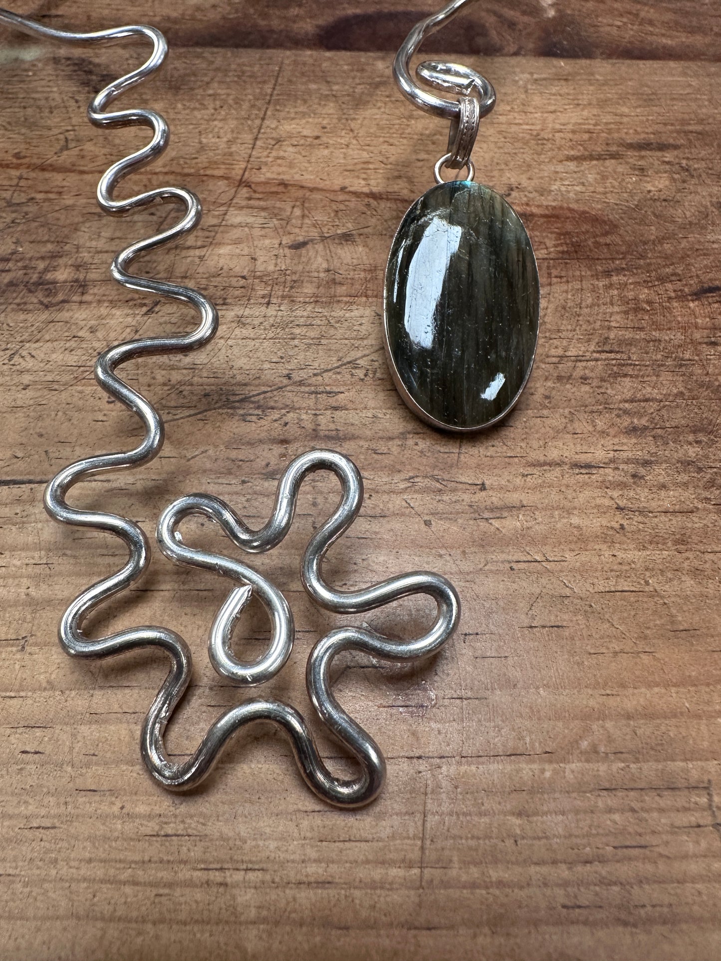Labradorite Sterling Silver Necklace