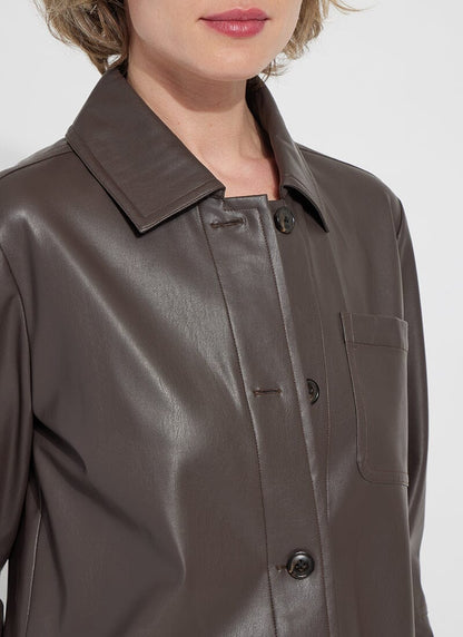 Lyssé, Amara Vegan Leather Overshirt.