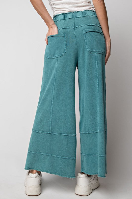 Feeling great Terry Knit Wide  Leg Pants