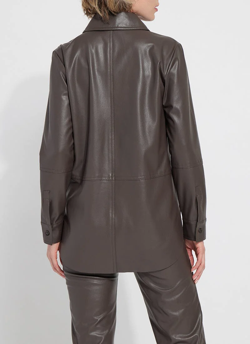 Lyssé, Amara Vegan Leather Overshirt.