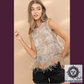 Animal print feather top by@Outfy