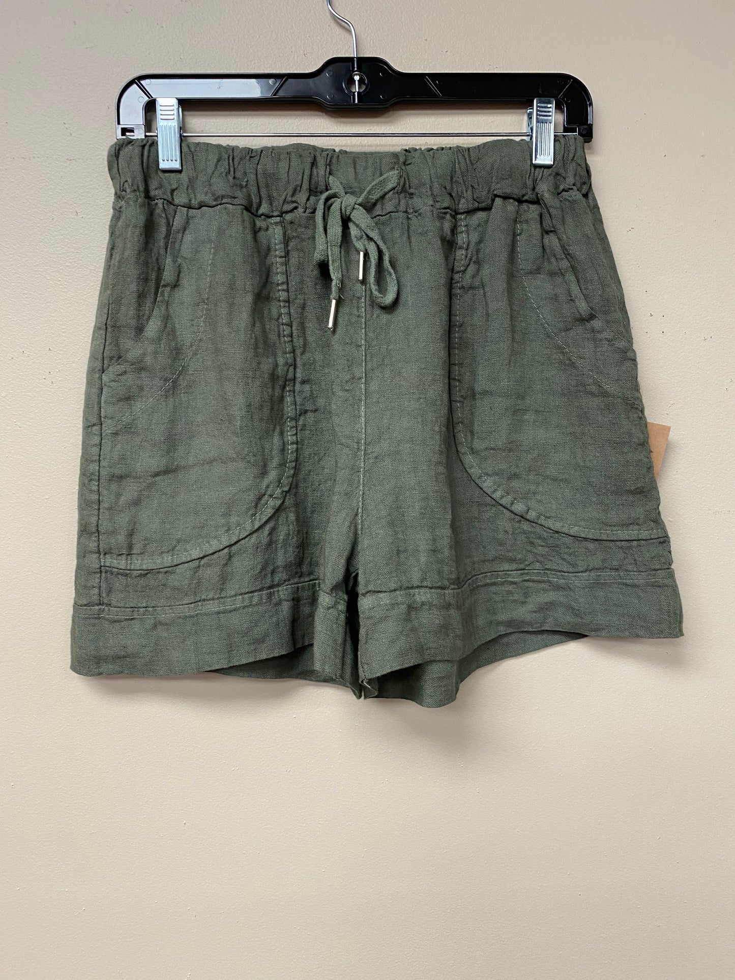 Italian drawstring linen shorts