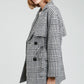 Glen-check patterned coat