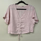 Italian Linen cinched blouse, top