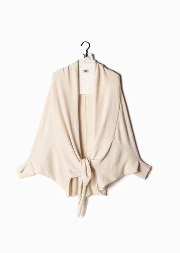 Front Tied Cape Cardigan