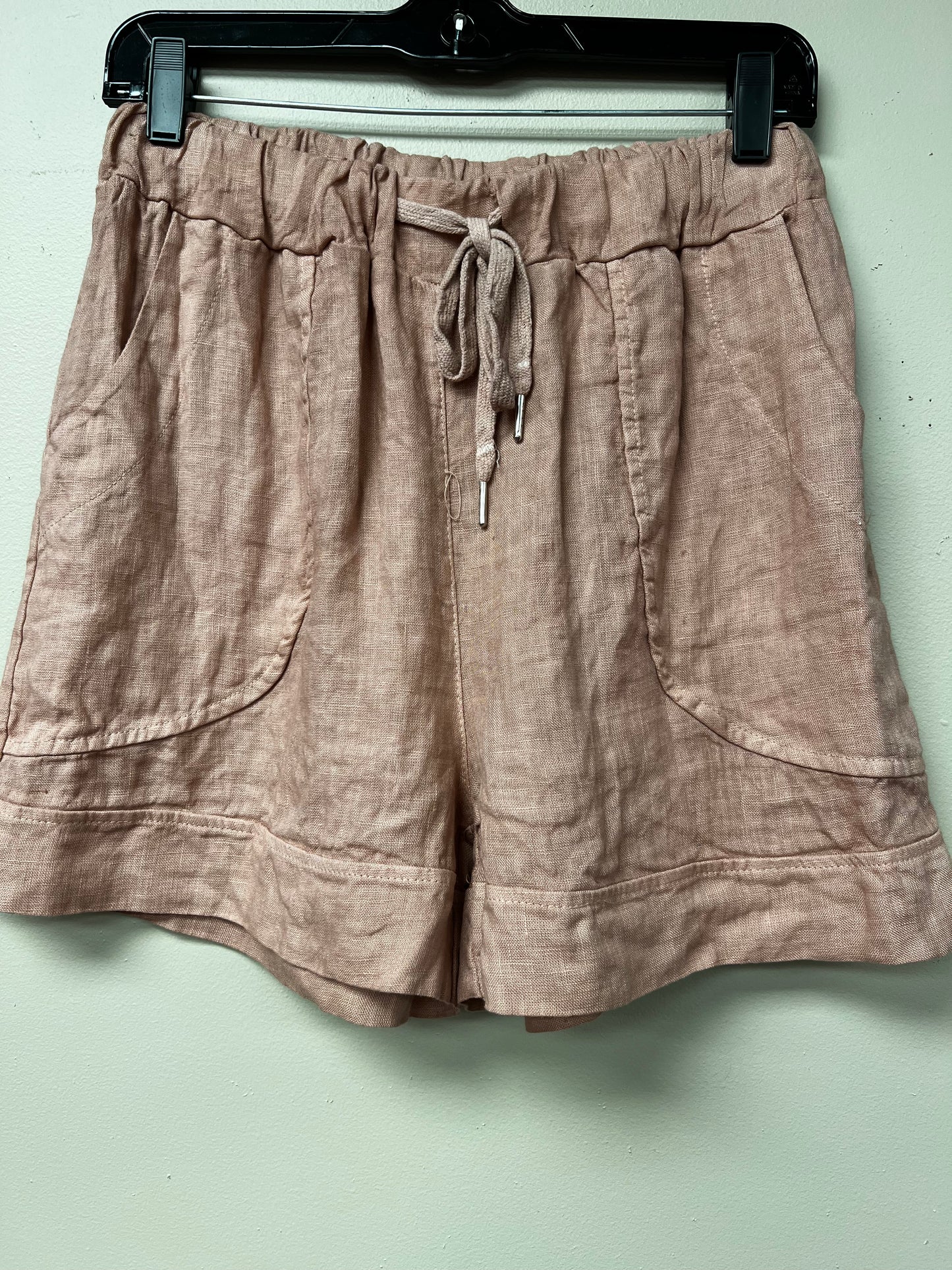 Italian drawstring linen shorts