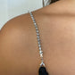 Silky Cami with Rhinestone straps detail.