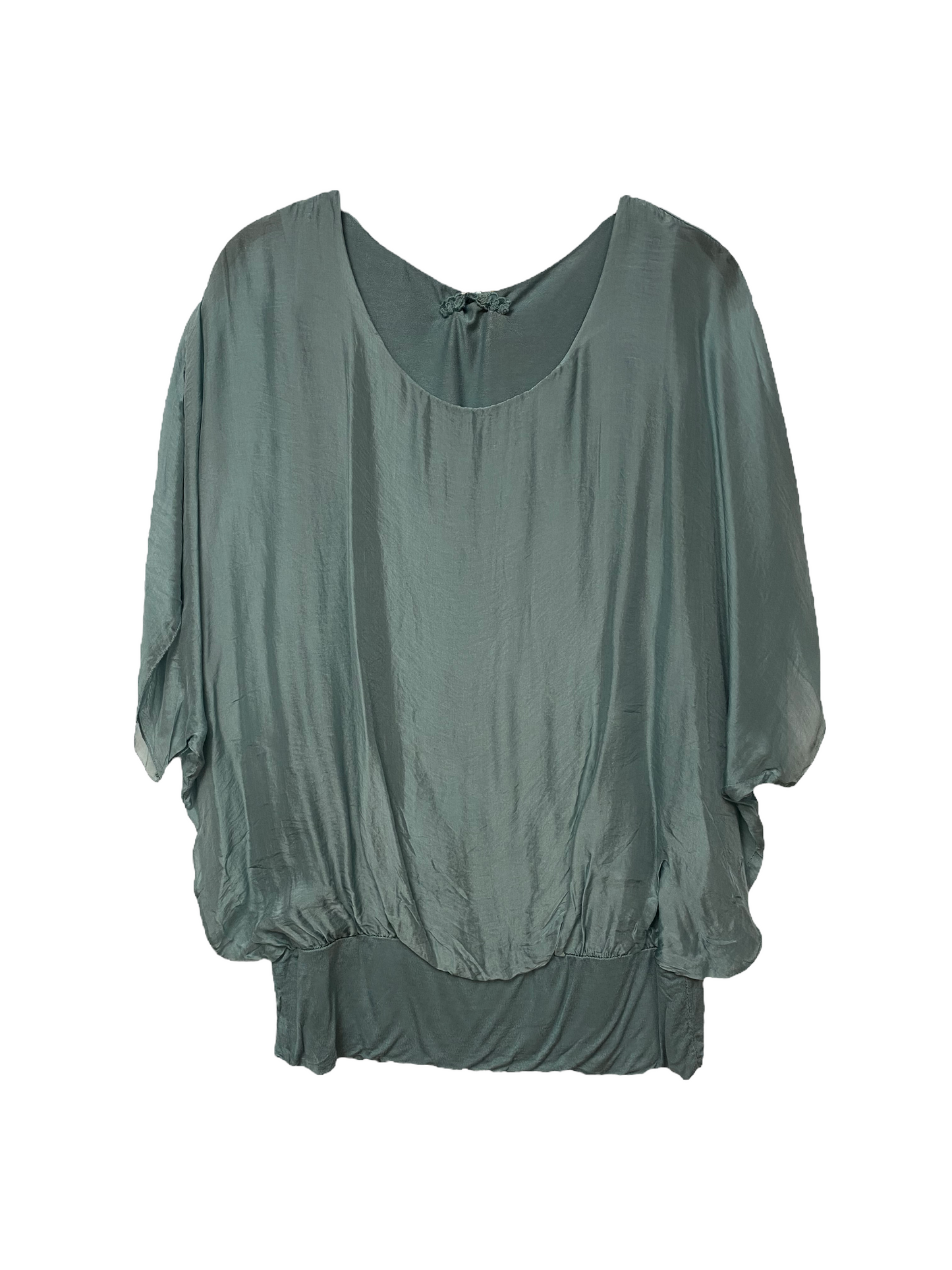 Italian, silk caftan top