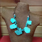 Turquoise, Brown Leather,Necklace