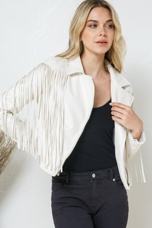 Authentic popular Fringe Motorcycle Jacket