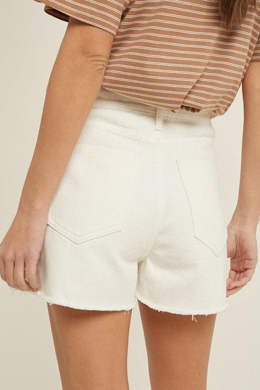 Overlap Distressed Shorts.