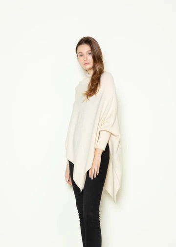 Triangle Poncho with sleeves.