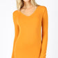 Cotton V neck slim fit top.