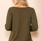Pocket V Neck, long sleeve top