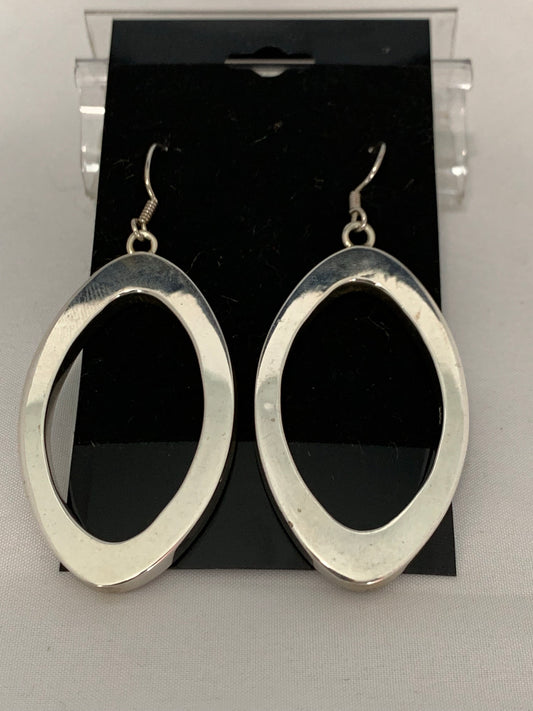 Oval Sterling Silver Earrings