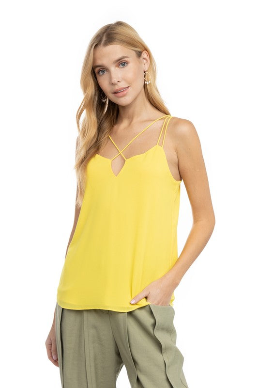 Criss cross triple spaghetti strap Cami.