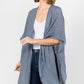 Solid Color Ruana Kimono
