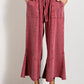 Feeling good, Washed Terry Knit Wide Leg Pants