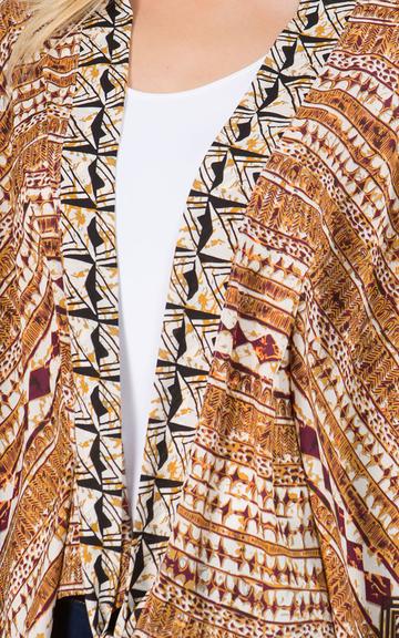 Multi Pattern Kimono Front Tie Cover-Up