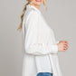 Ivory Hidden Button Dress Shirt.