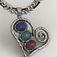 Heart Necklace with stones.