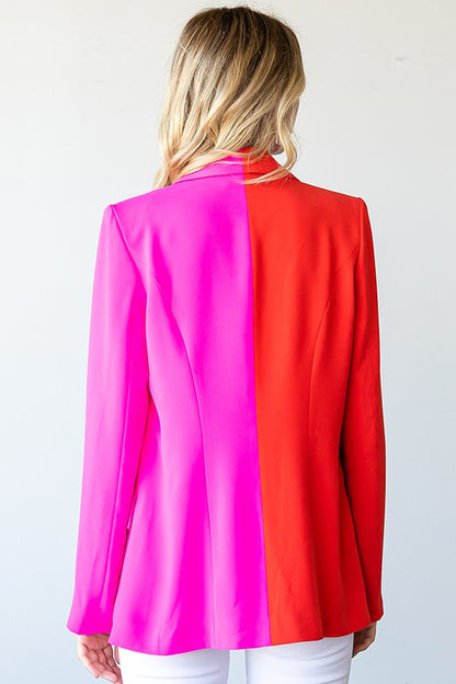 Color blocked blazer