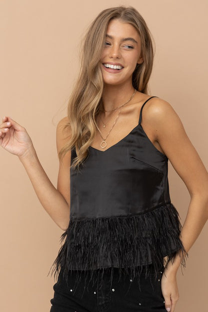 Tiered Feather Cami Tank