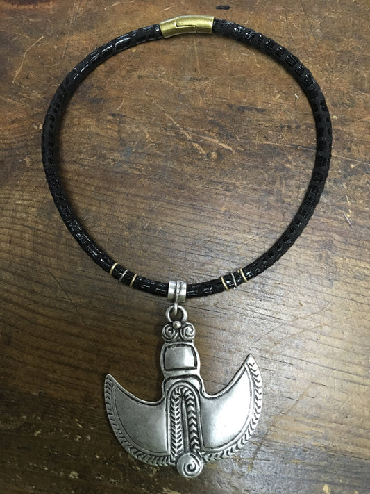 Zamac Ethnic silver and brass necklace