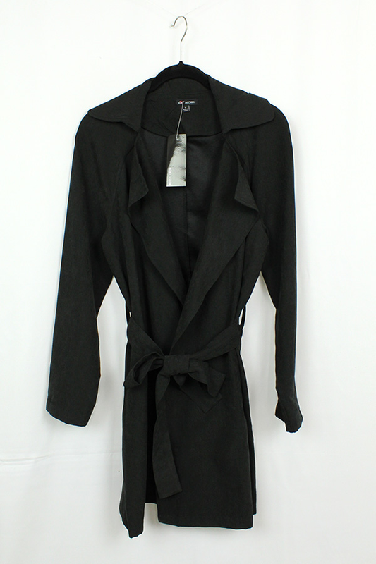 Faux Suede Trench Coat.