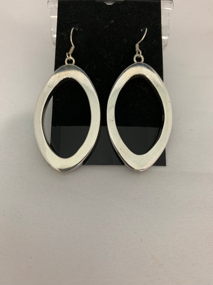 Oval Sterling Silver Earrings