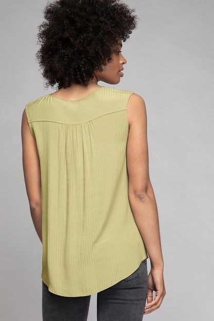 Drop Shoulder Regular V Neck Top