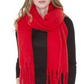 Black Super Soft Solid Color Oblong Scarf  JS1285